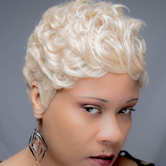 Wavy Curly Pixie w/ Lace Parting - Picture 8 of 9